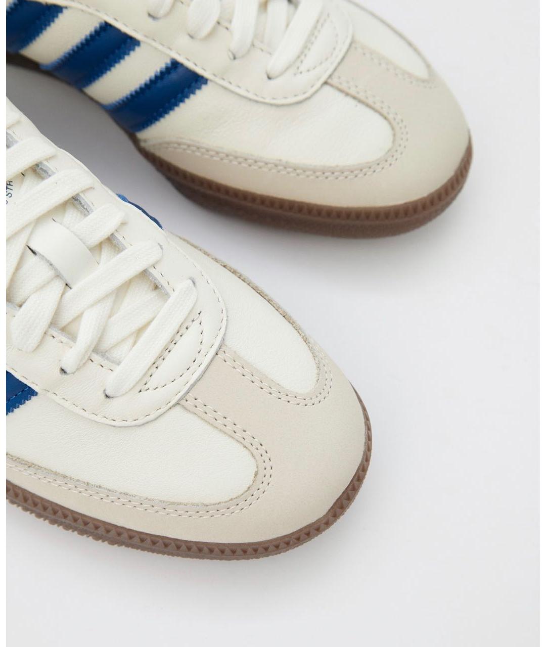 ADIDAS Белые кожаные кроссовки, фото 4