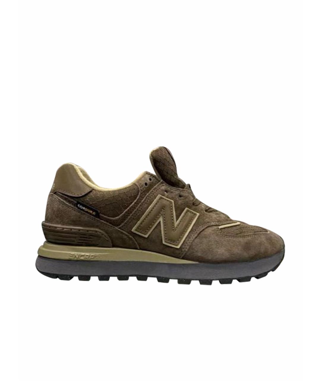 NEW BALANCE Коричневые замшевые низкие кроссовки / кеды, фото 1