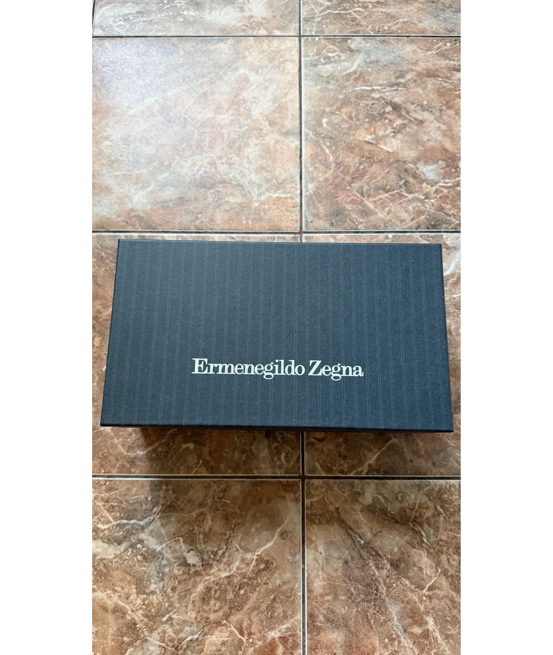 ERMENEGILDO ZEGNA XXX Синие замшевые низкие кроссовки / кеды, фото 8