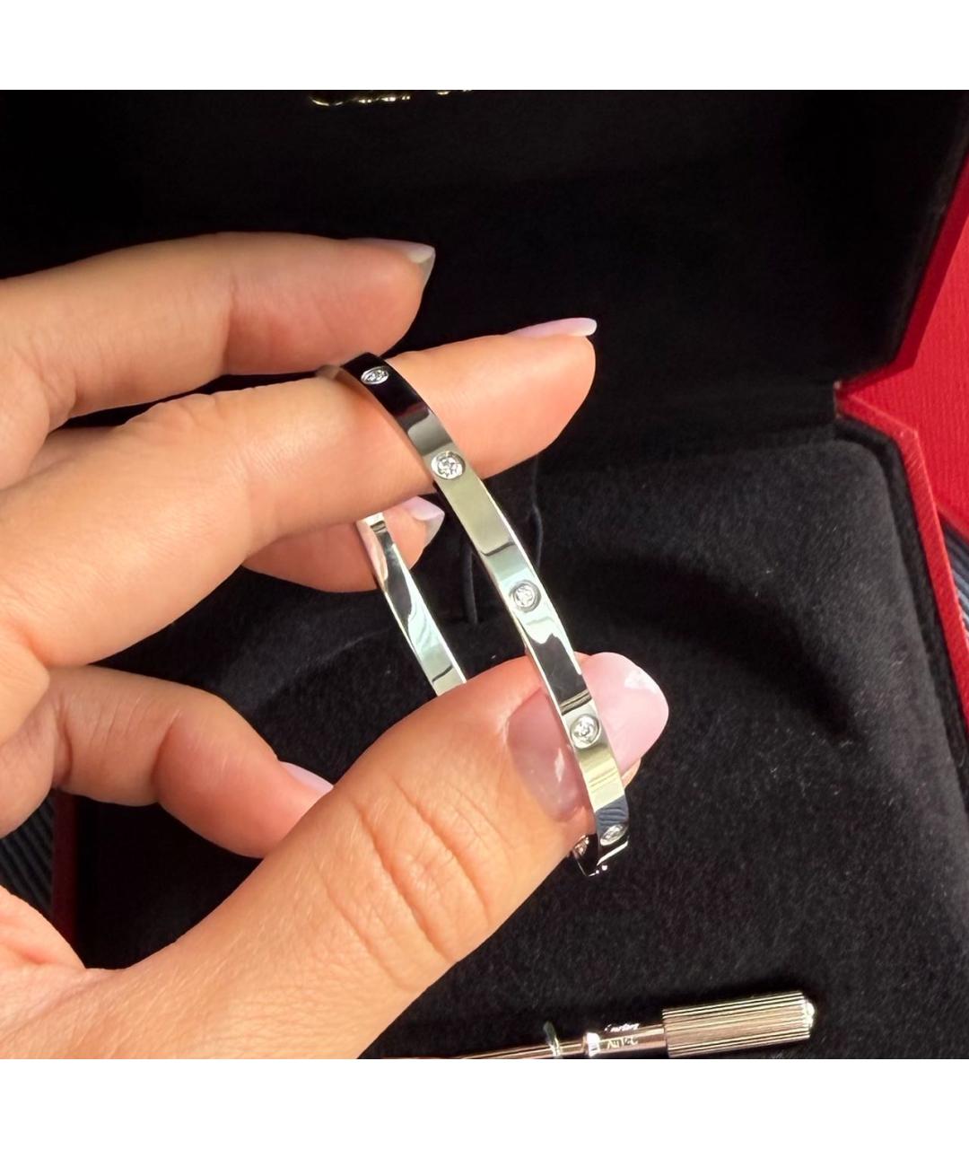 CARTIER Серебрянный браслет из белого золота, фото 6