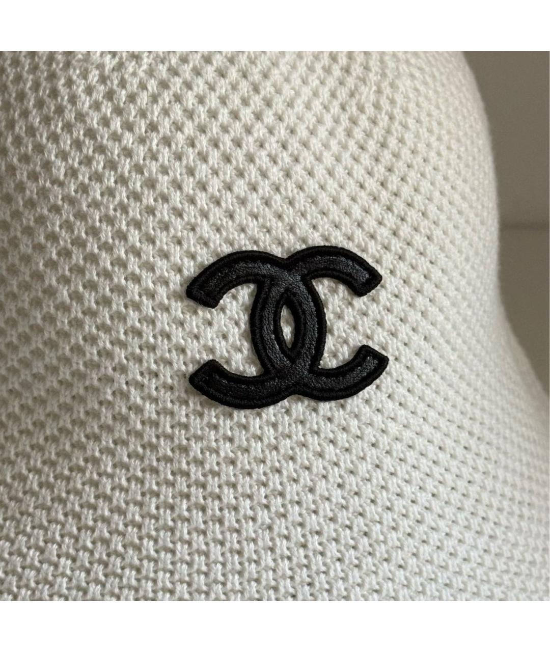 CHANEL Белая хлопковая панама, фото 3