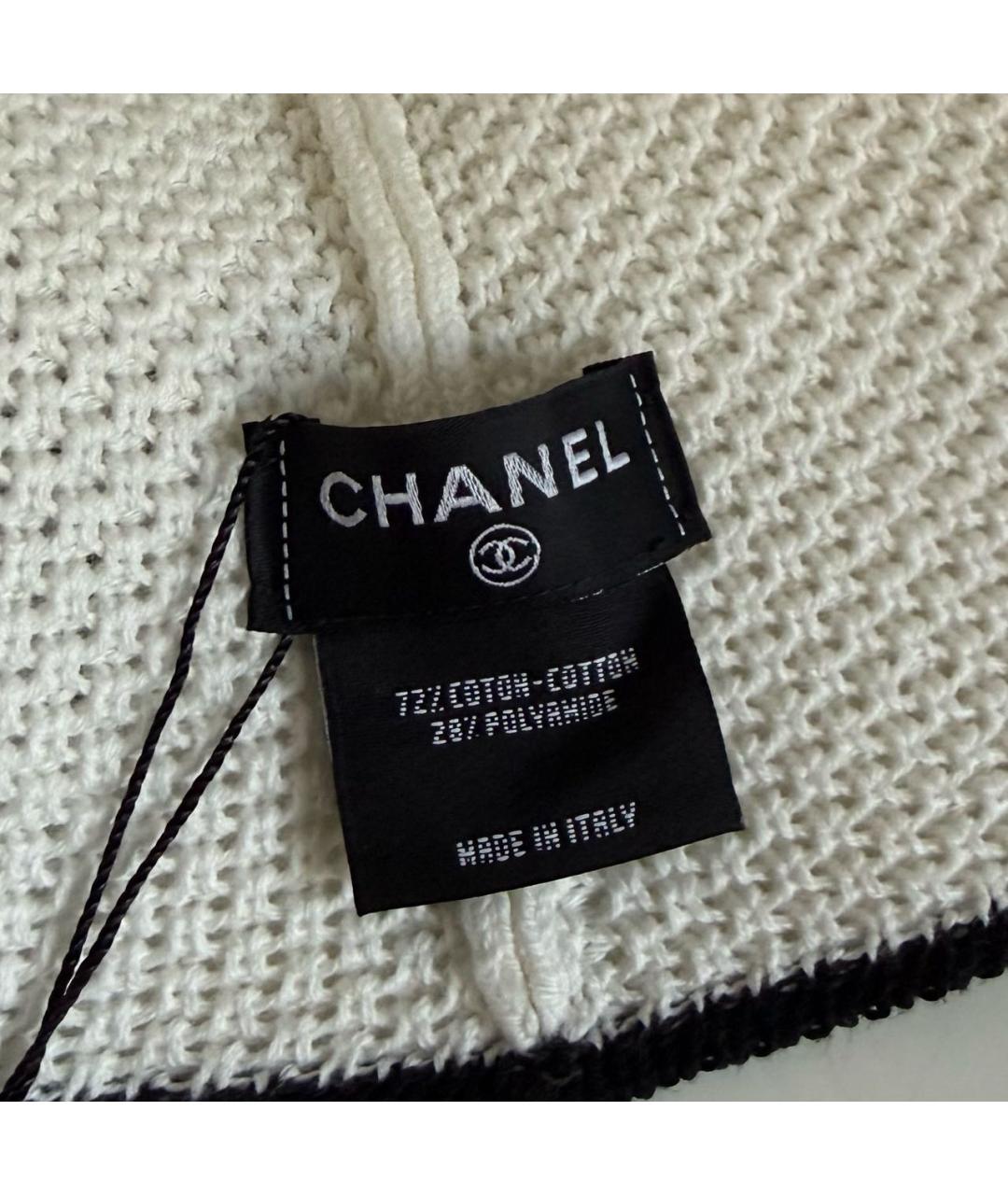 CHANEL Белая хлопковая панама, фото 4