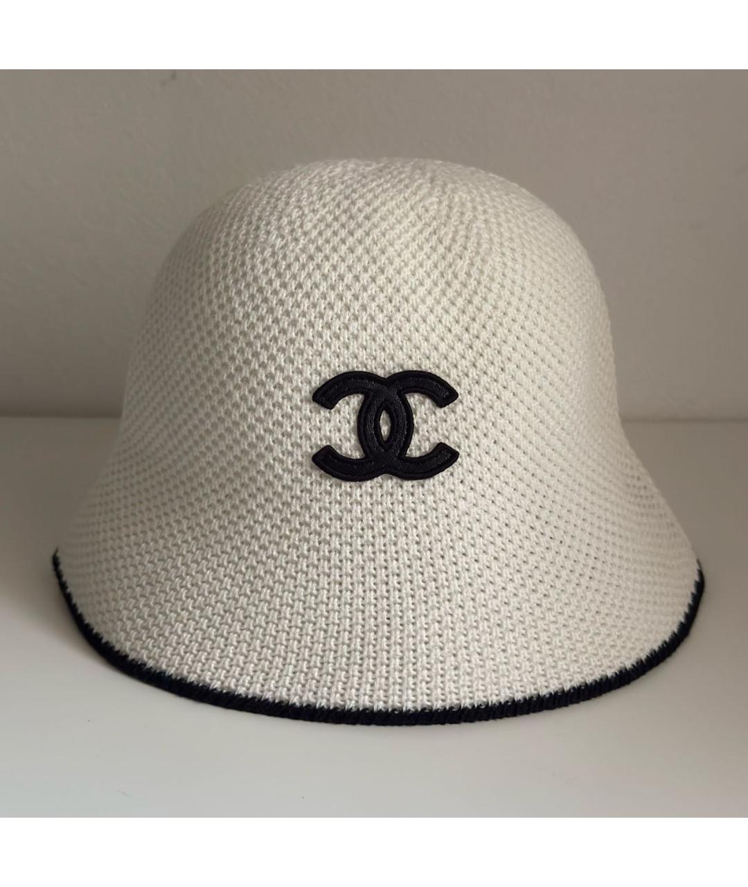 CHANEL Белая хлопковая панама, фото 5