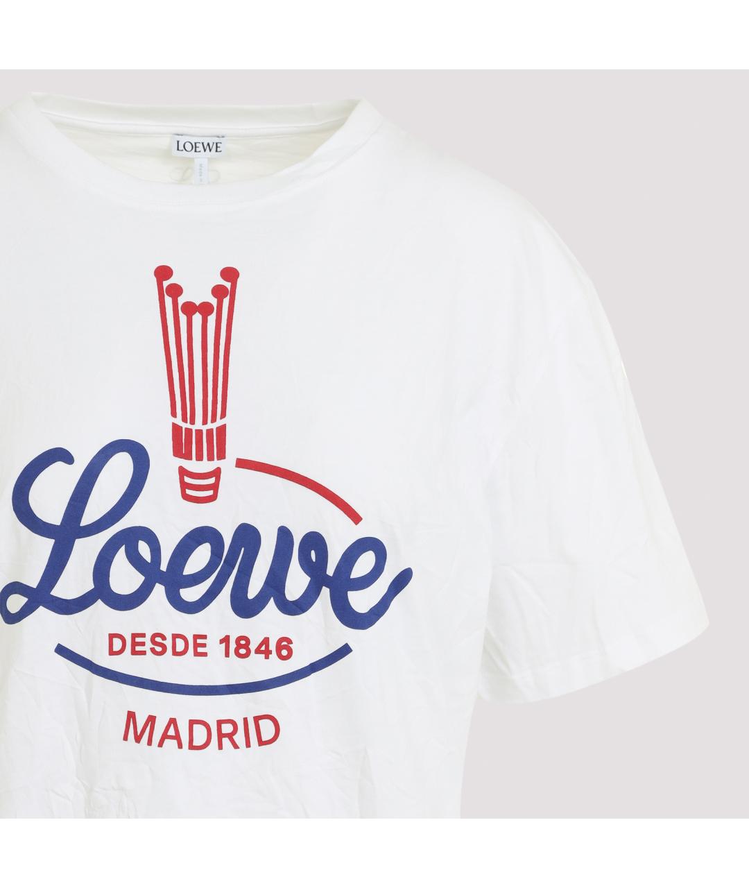 LOEWE Белая полиэстеровая футболка, фото 3