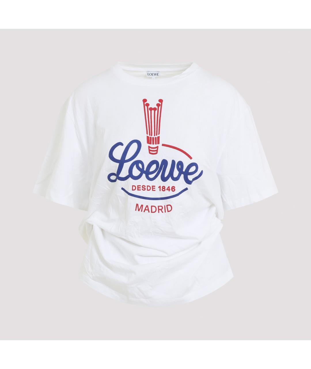 LOEWE Белая полиэстеровая футболка, фото 2