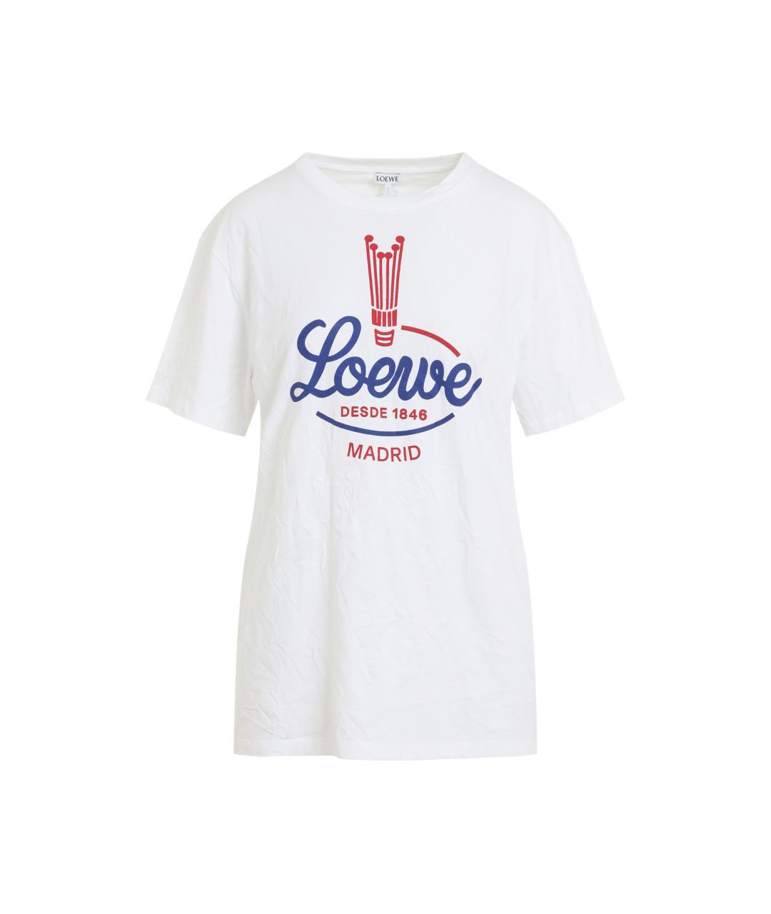 LOEWE Белая полиэстеровая футболка, фото 1