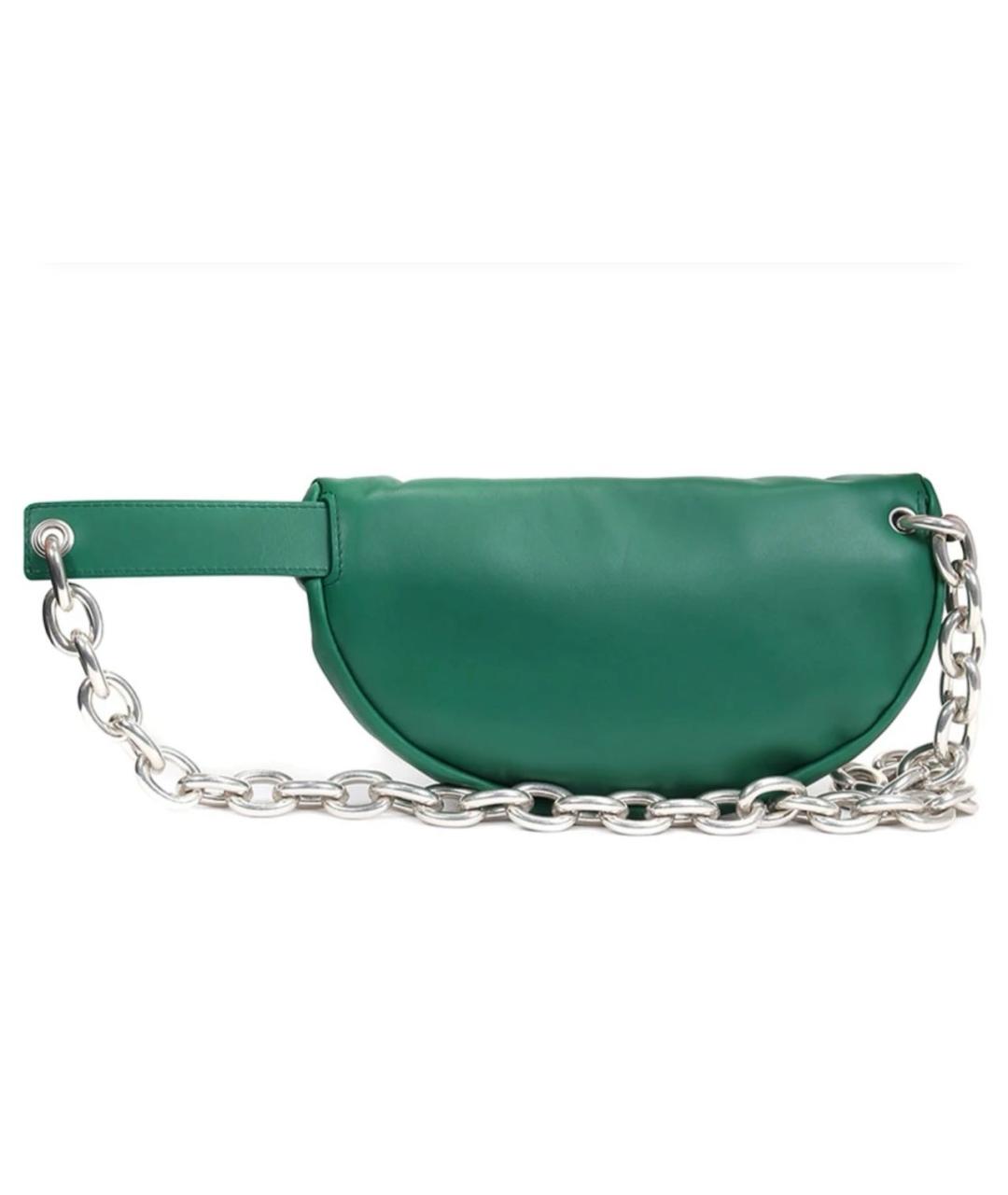 BOTTEGA VENETA Зеленая кожаная сумка через плечо, фото 2