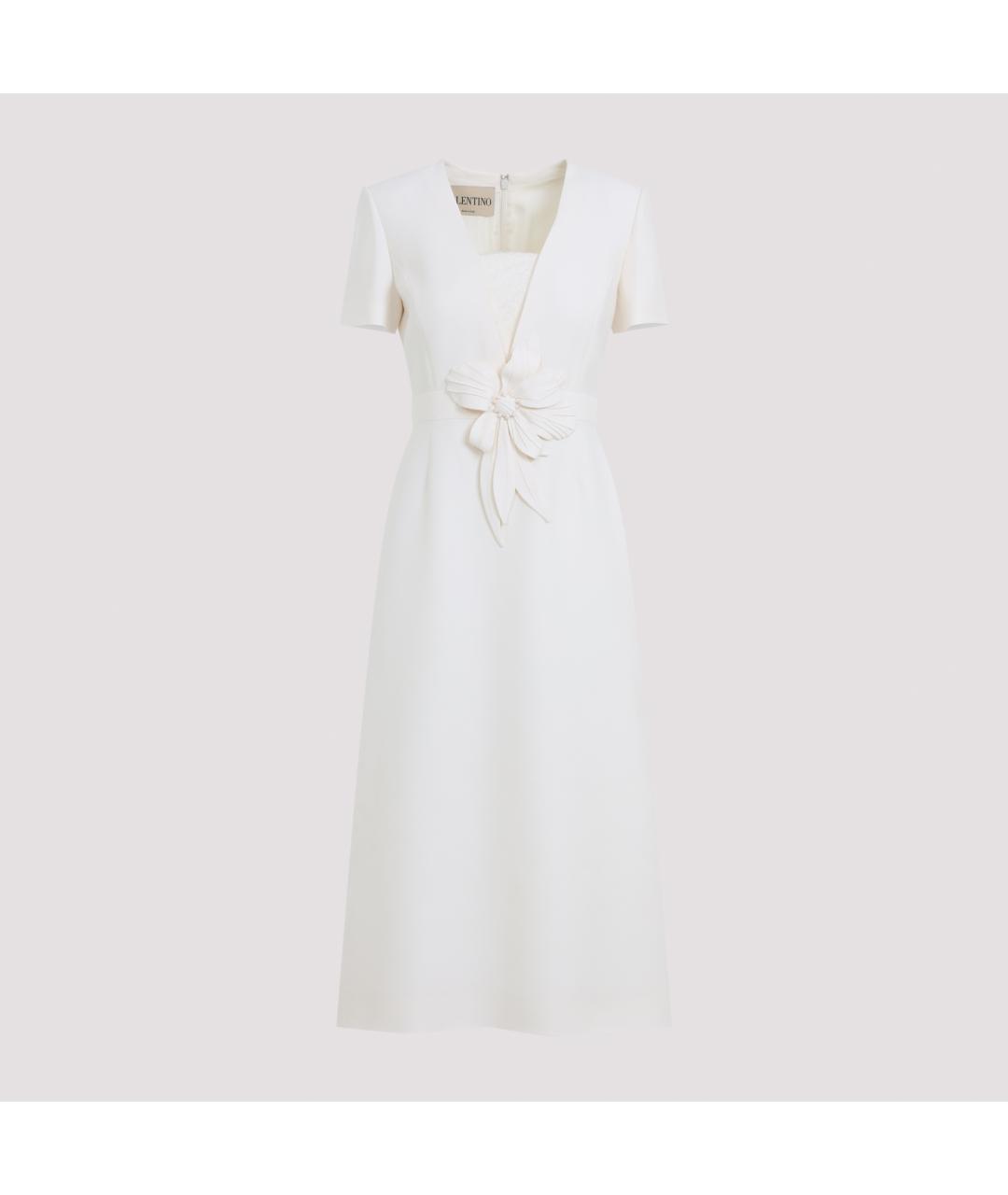 VALENTINO Бежевое шерстяное повседневное платье, фото 3