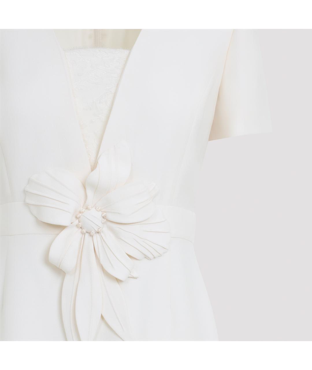VALENTINO Бежевое шерстяное повседневное платье, фото 6