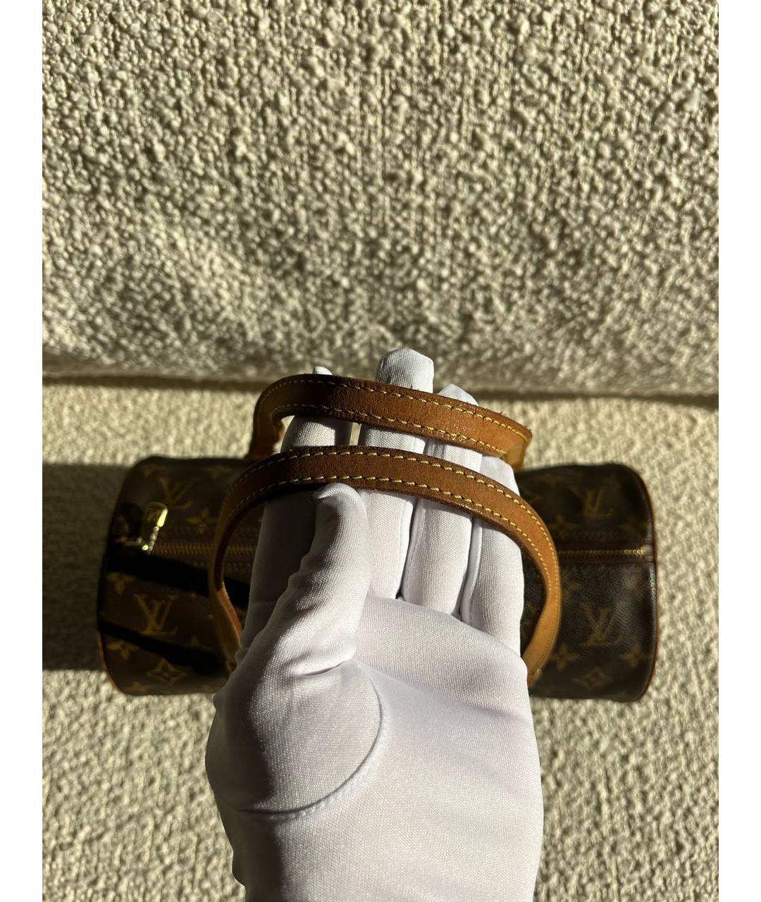 LOUIS VUITTON Коричневая сумка с короткими ручками, фото 8