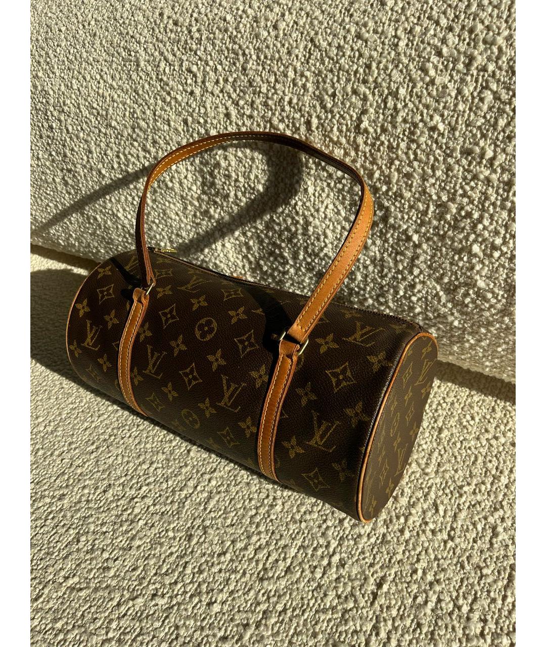 LOUIS VUITTON Коричневая сумка с короткими ручками, фото 5