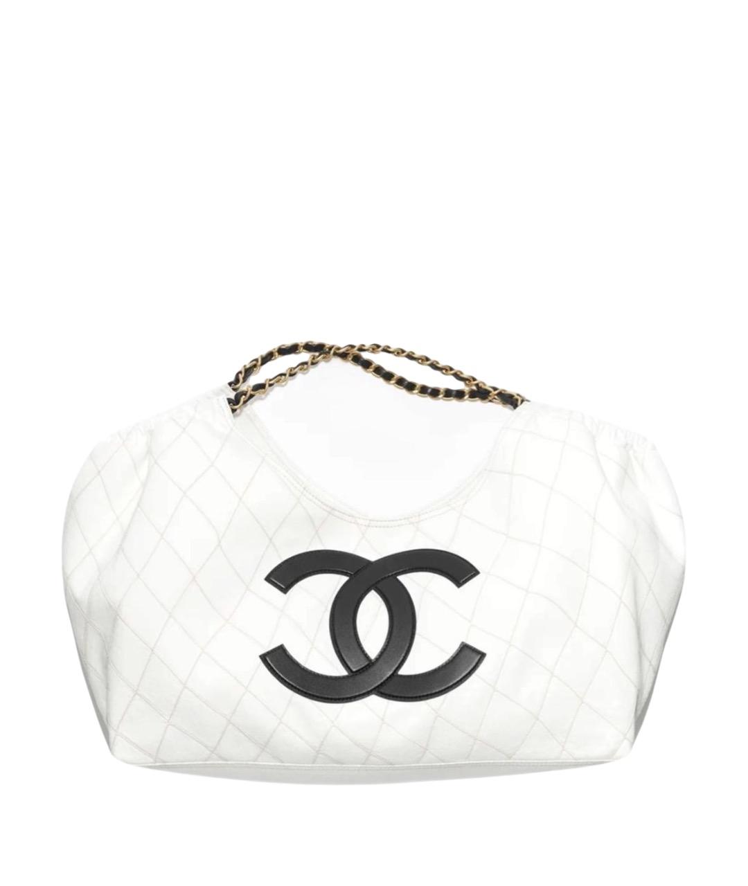 CHANEL Белая деним сумка тоут, фото 1