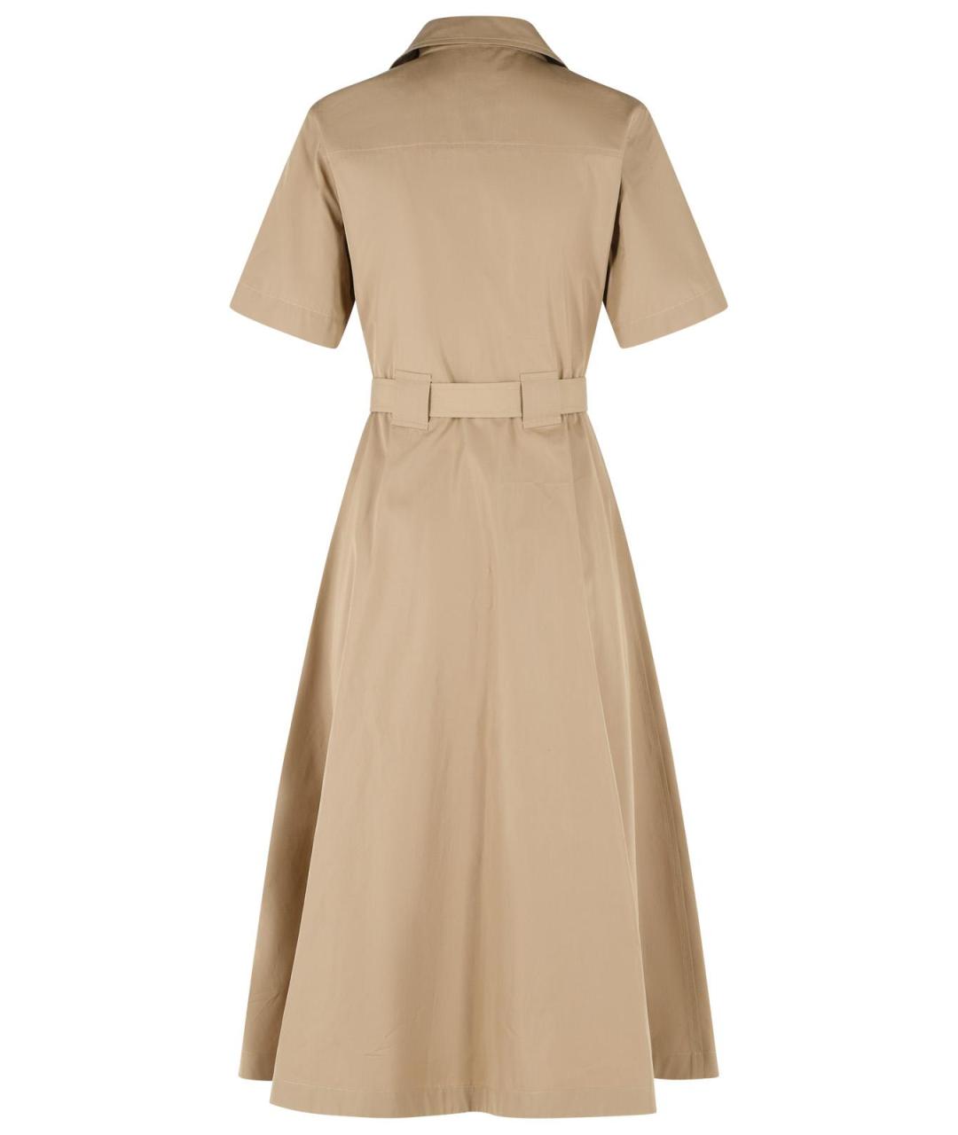 BURBERRY Бежевое хлопковое повседневное платье, фото 3