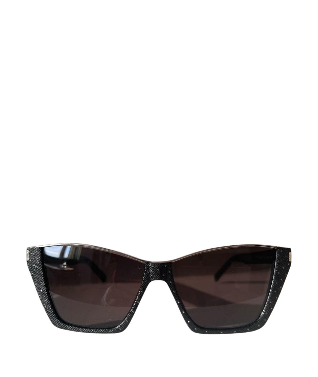 SAINT LAURENT Черные пластиковые солнцезащитные очки, фото 1