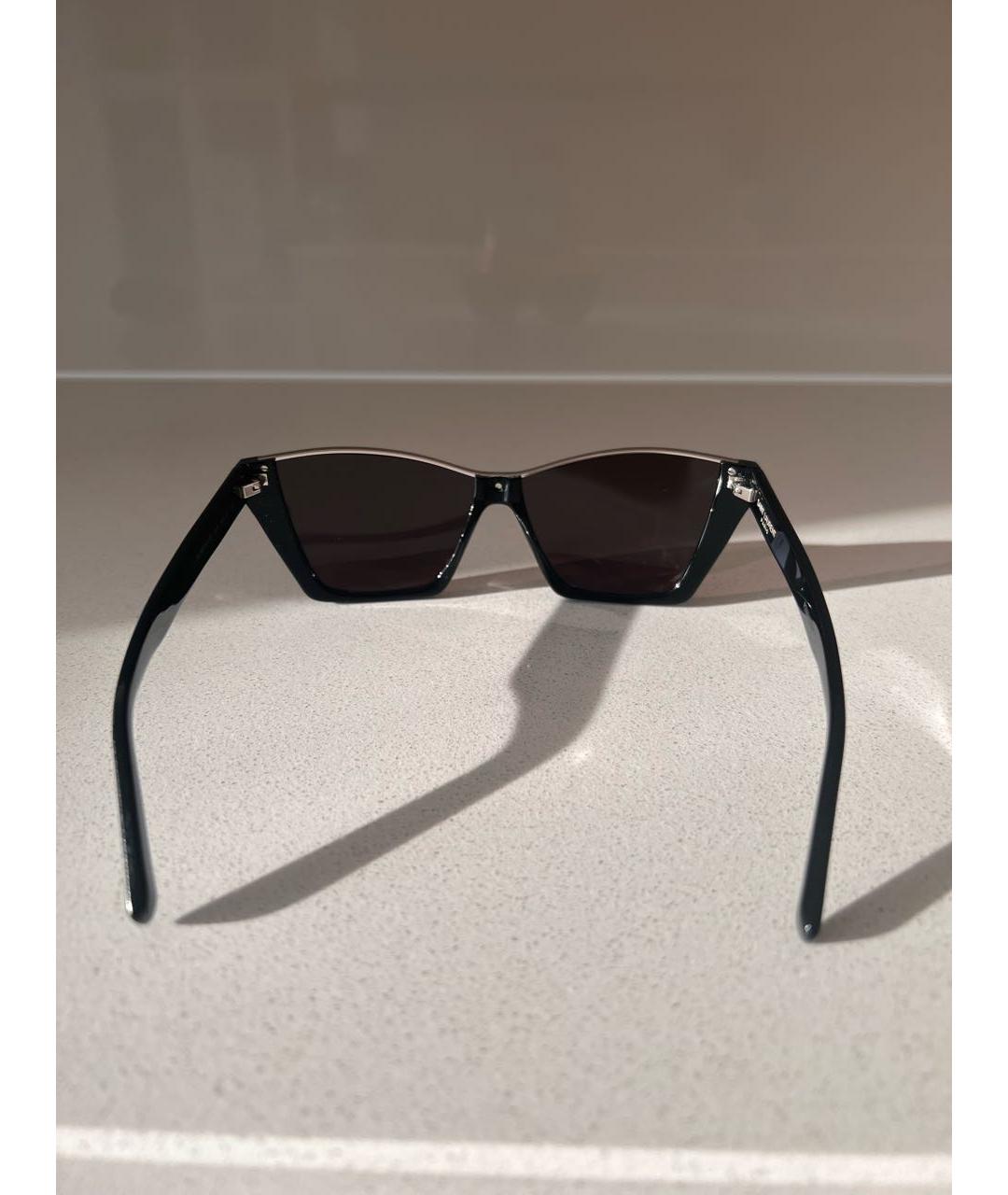 SAINT LAURENT Черные пластиковые солнцезащитные очки, фото 5