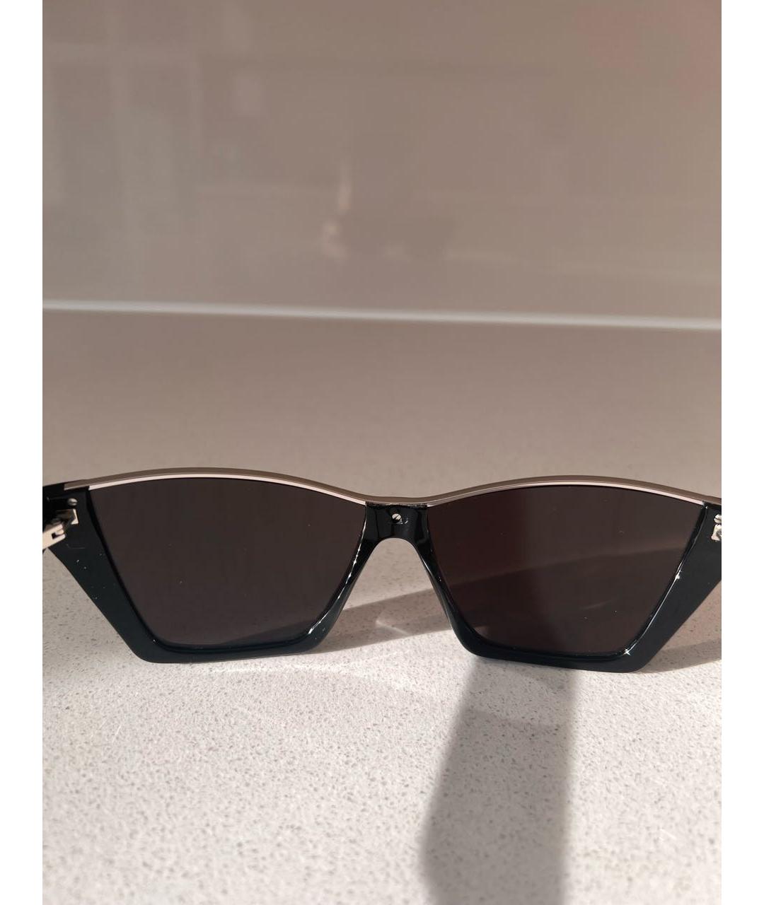 SAINT LAURENT Черные пластиковые солнцезащитные очки, фото 6