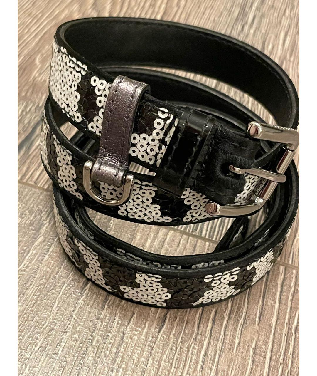 DOLCE&GABBANA Черный кожаный ремень, фото 8