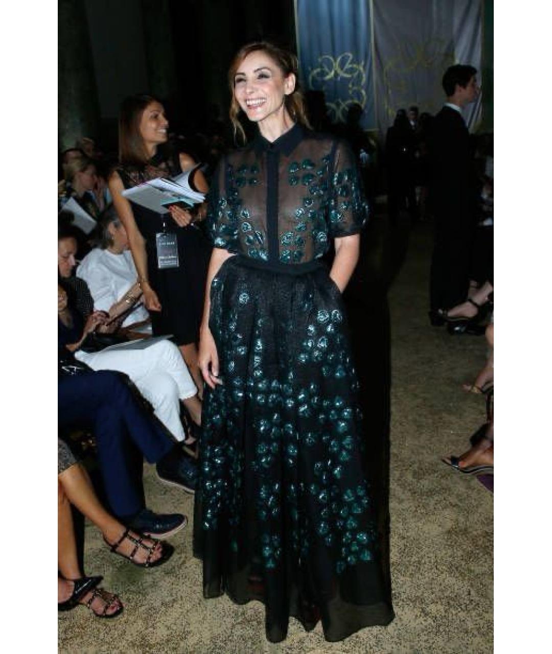 ELIE SAAB Черный шелковый костюм с юбками, фото 3