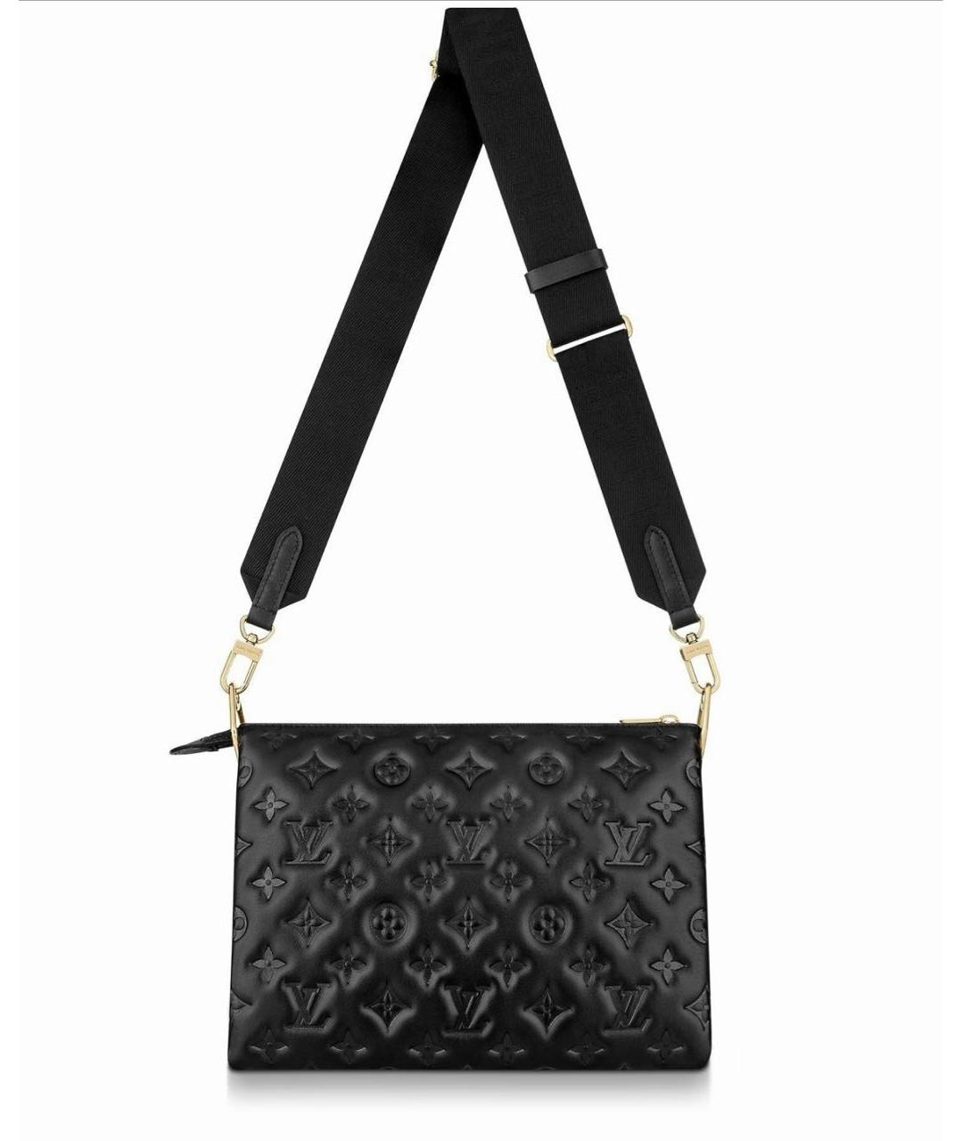 LOUIS VUITTON Черная кожаная сумка через плечо, фото 2