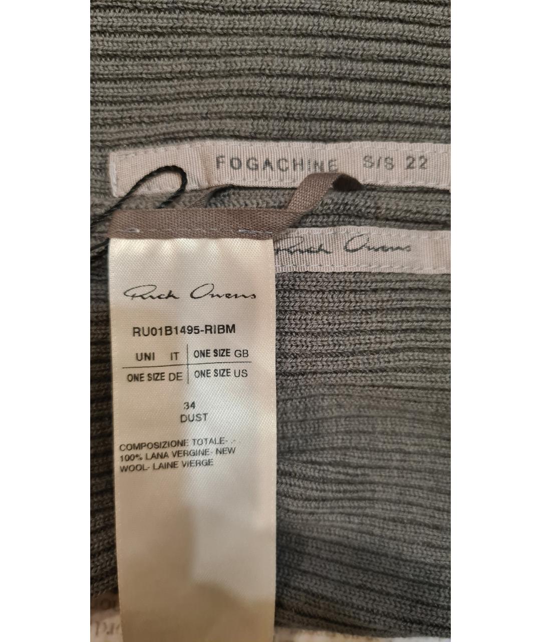 RICK OWENS Серая шерстяная шапка, фото 6