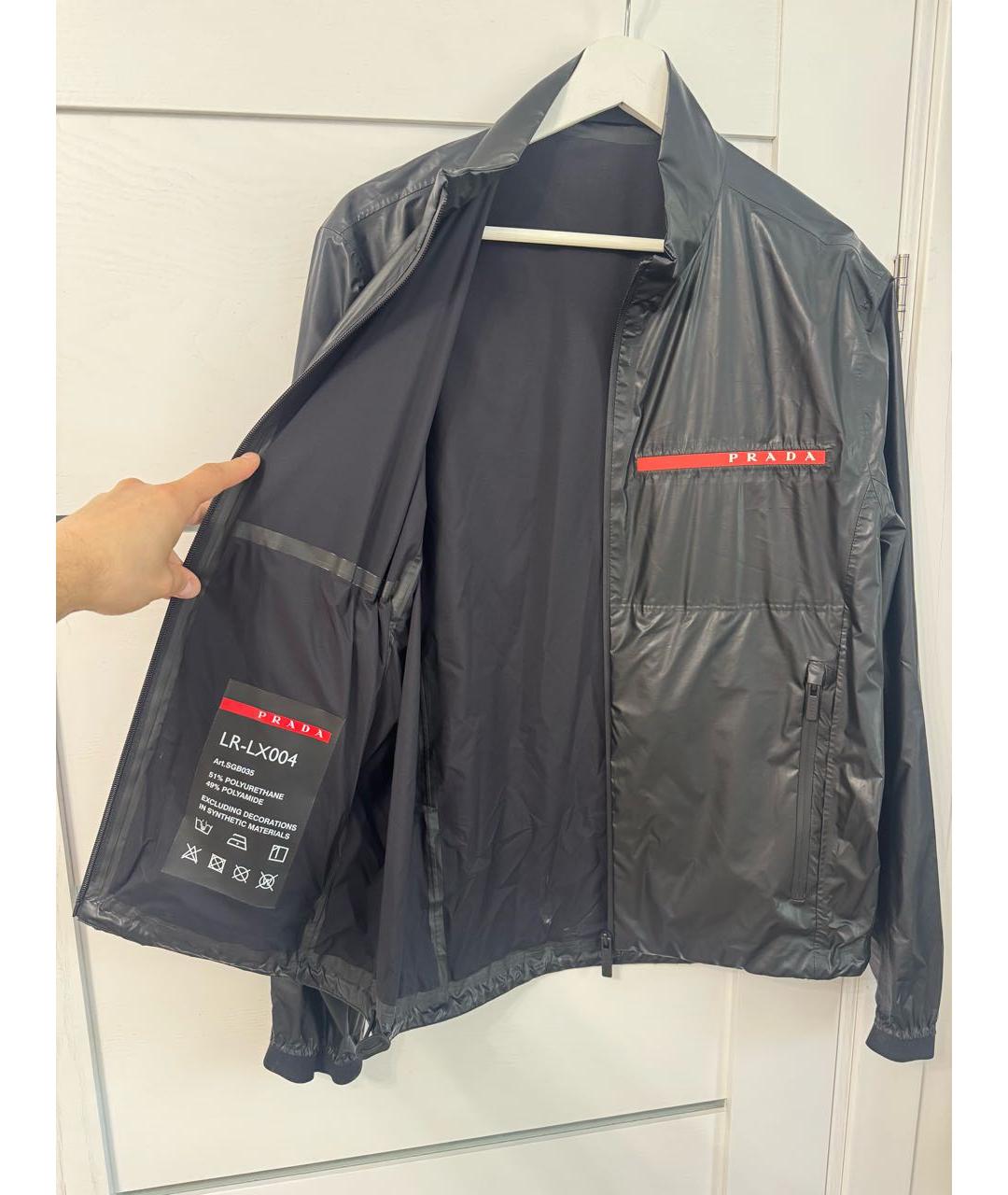 PRADA Черный полиуретановый спортивный костюм, фото 4