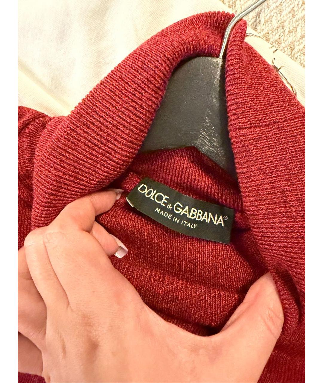 DOLCE&GABBANA Бордовая шерстяная водолазка, фото 3