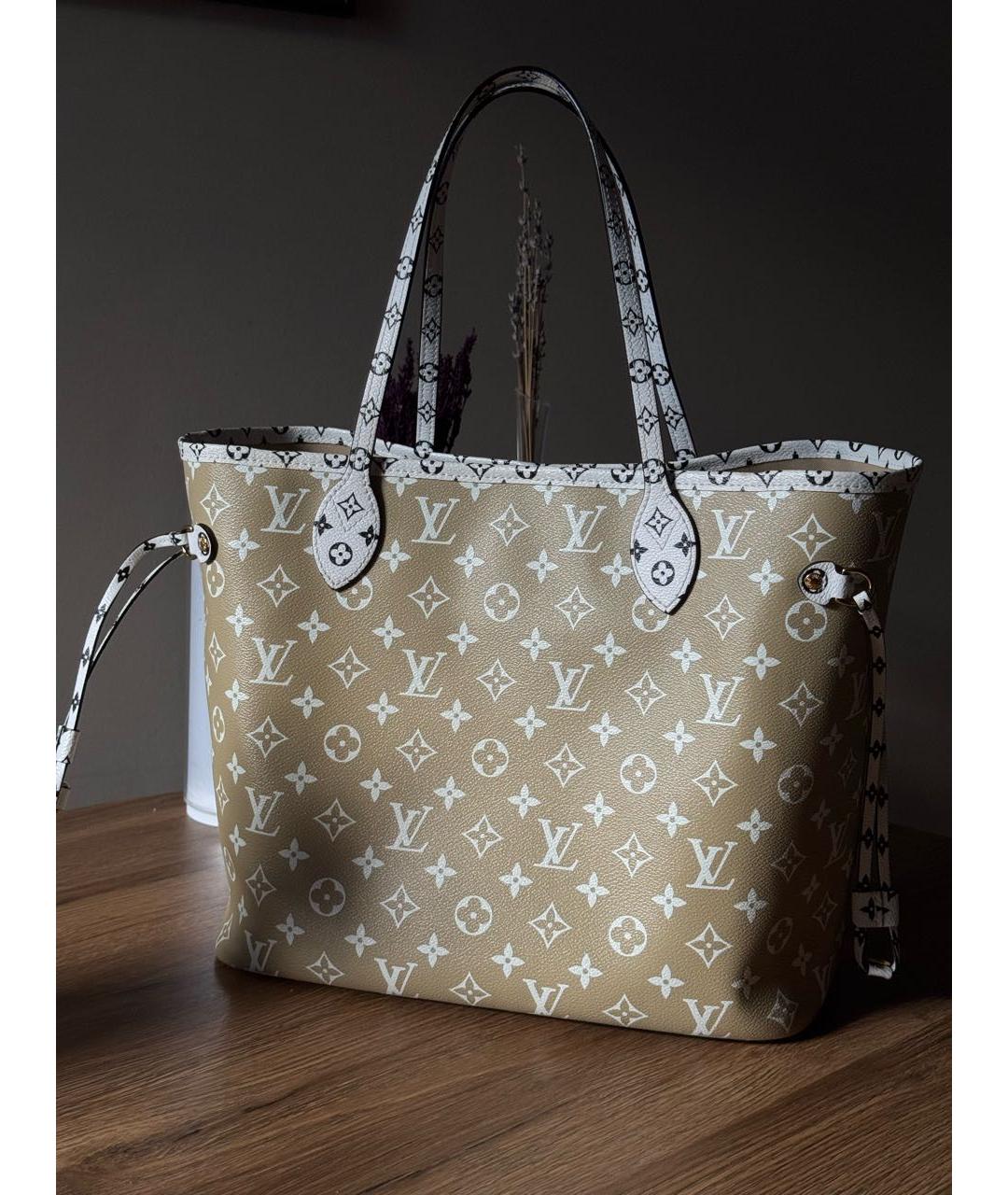 LOUIS VUITTON Хаки кожаная сумка через плечо, фото 3
