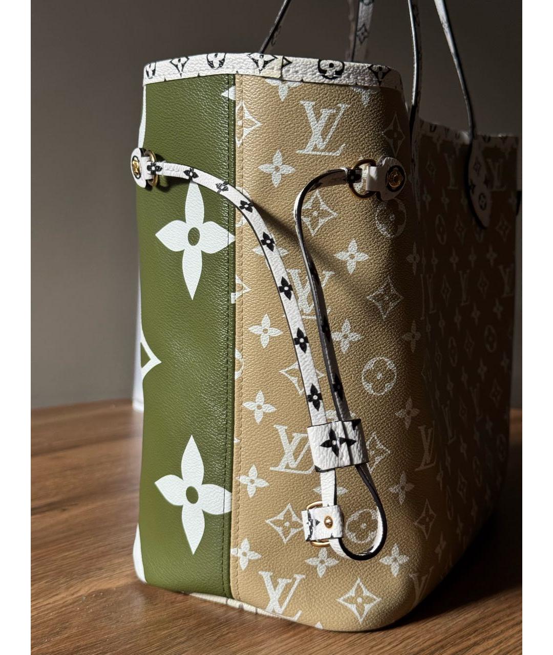 LOUIS VUITTON Хаки кожаная сумка через плечо, фото 8