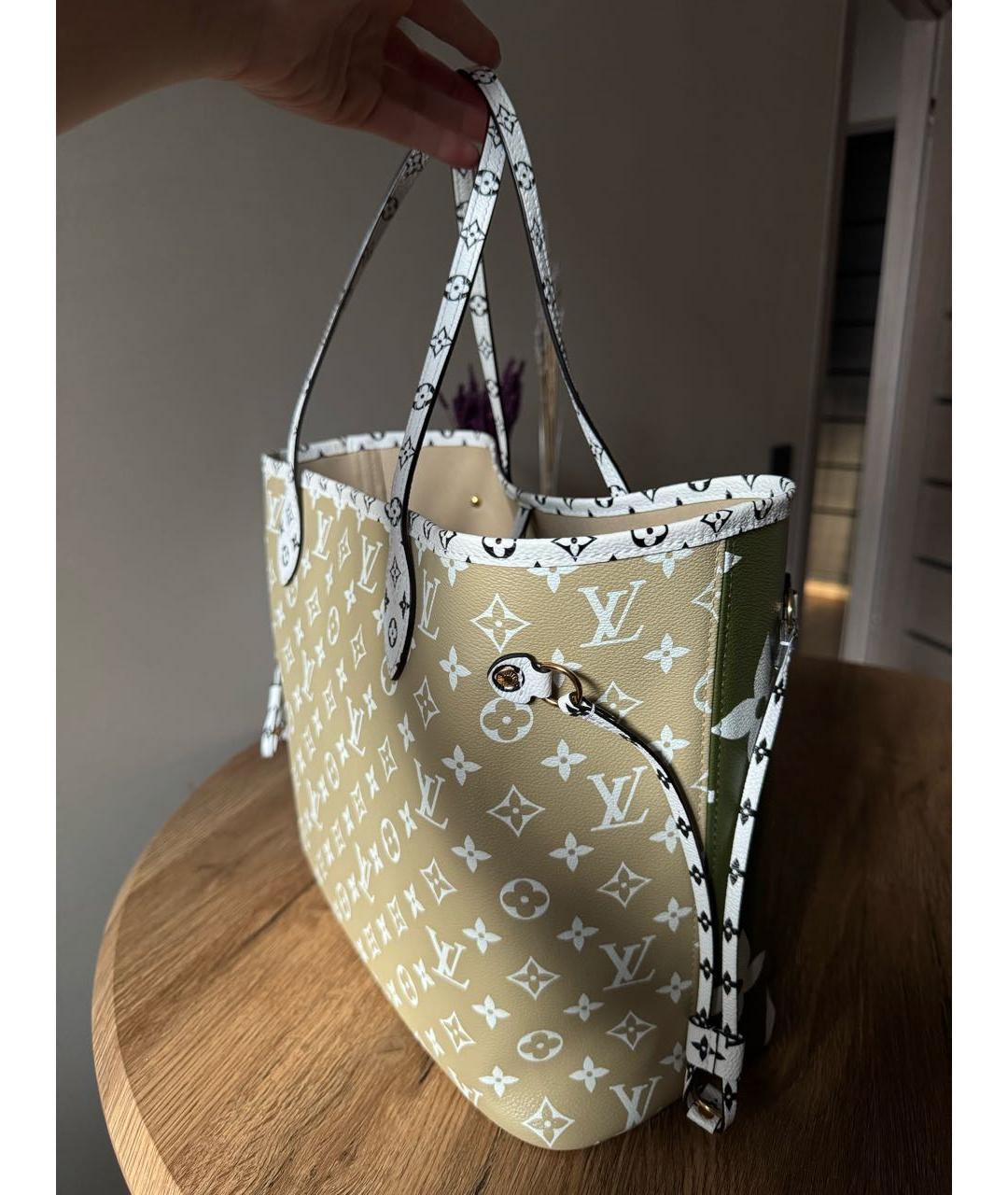 LOUIS VUITTON Хаки кожаная сумка через плечо, фото 6