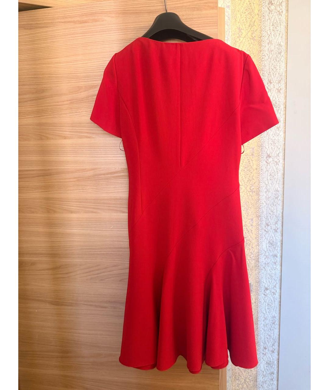 BOUTIQUE MOSCHINO Красное ацетатное повседневное платье, фото 4