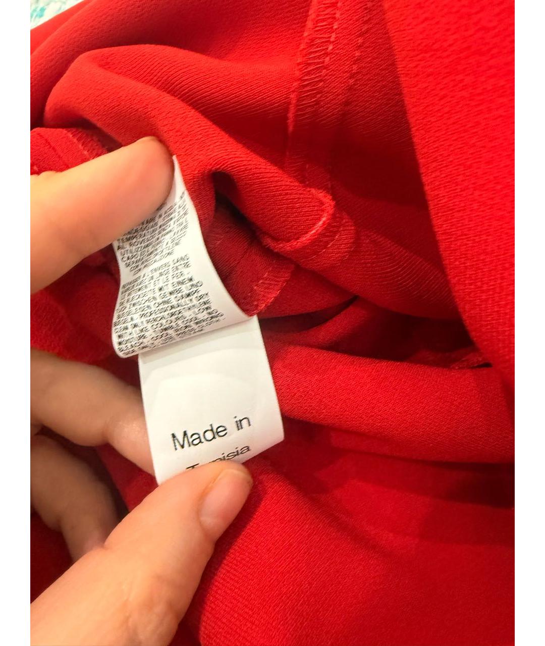 BOUTIQUE MOSCHINO Красное ацетатное повседневное платье, фото 7