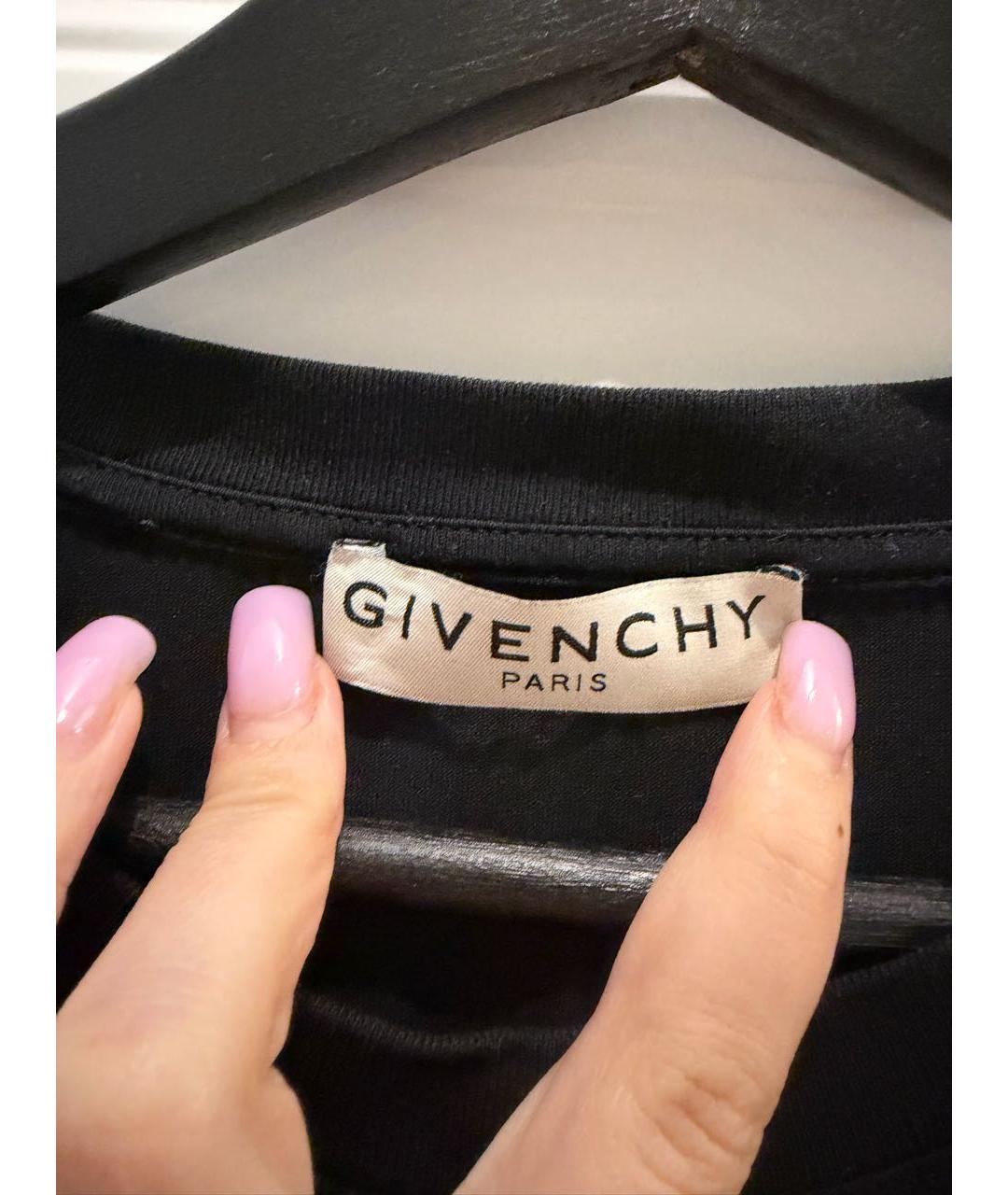 GIVENCHY Черная хлопковая футболка, фото 3