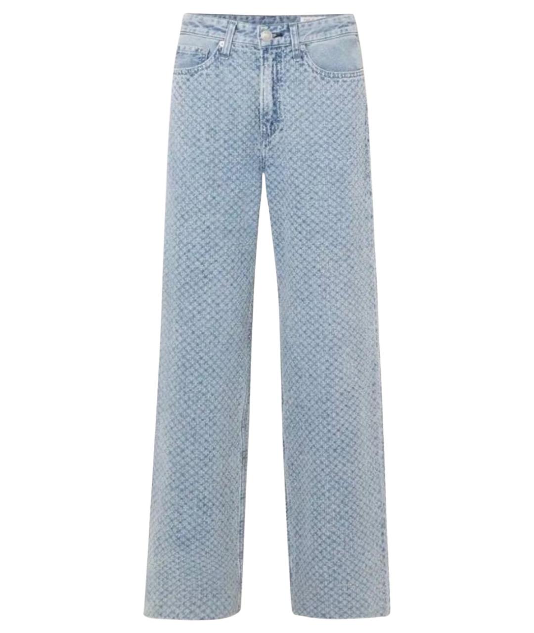 RAG & BONE Голубые хлопковые прямые джинсы, фото 1
