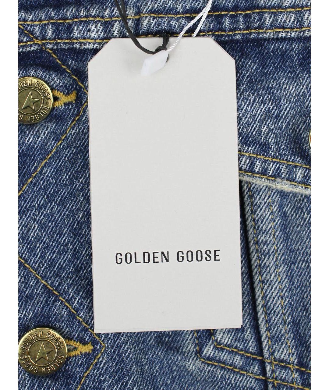 GOLDEN GOOSE DELUXE BRAND Синяя хлопковая куртка, фото 4