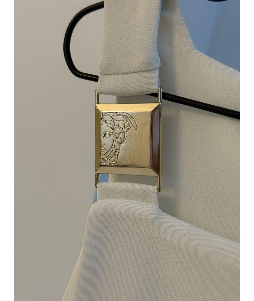 VERSACE COLLECTION Белое полиэстеровое платье, фото 5
