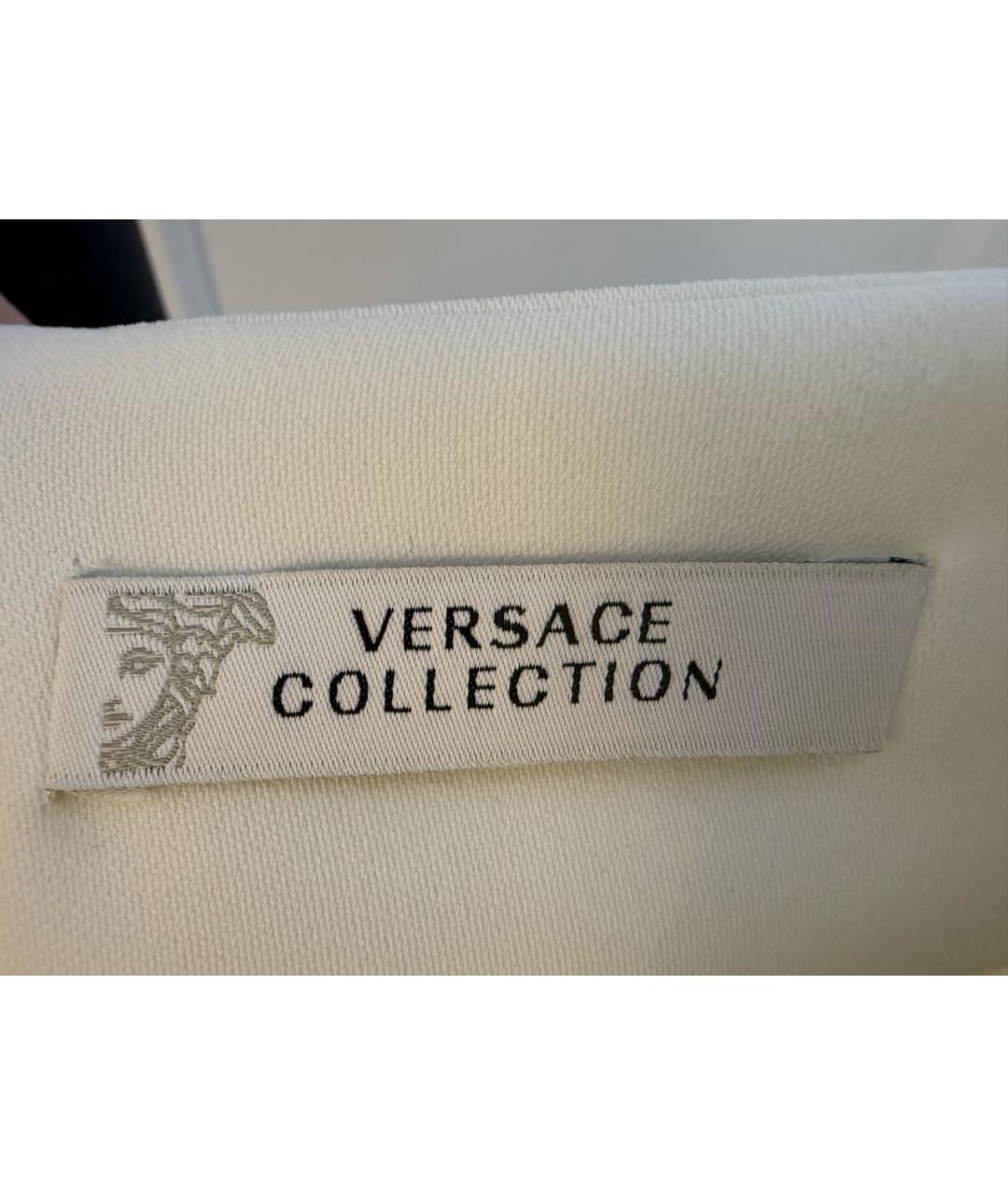 VERSACE COLLECTION Белое полиэстеровое платье, фото 3