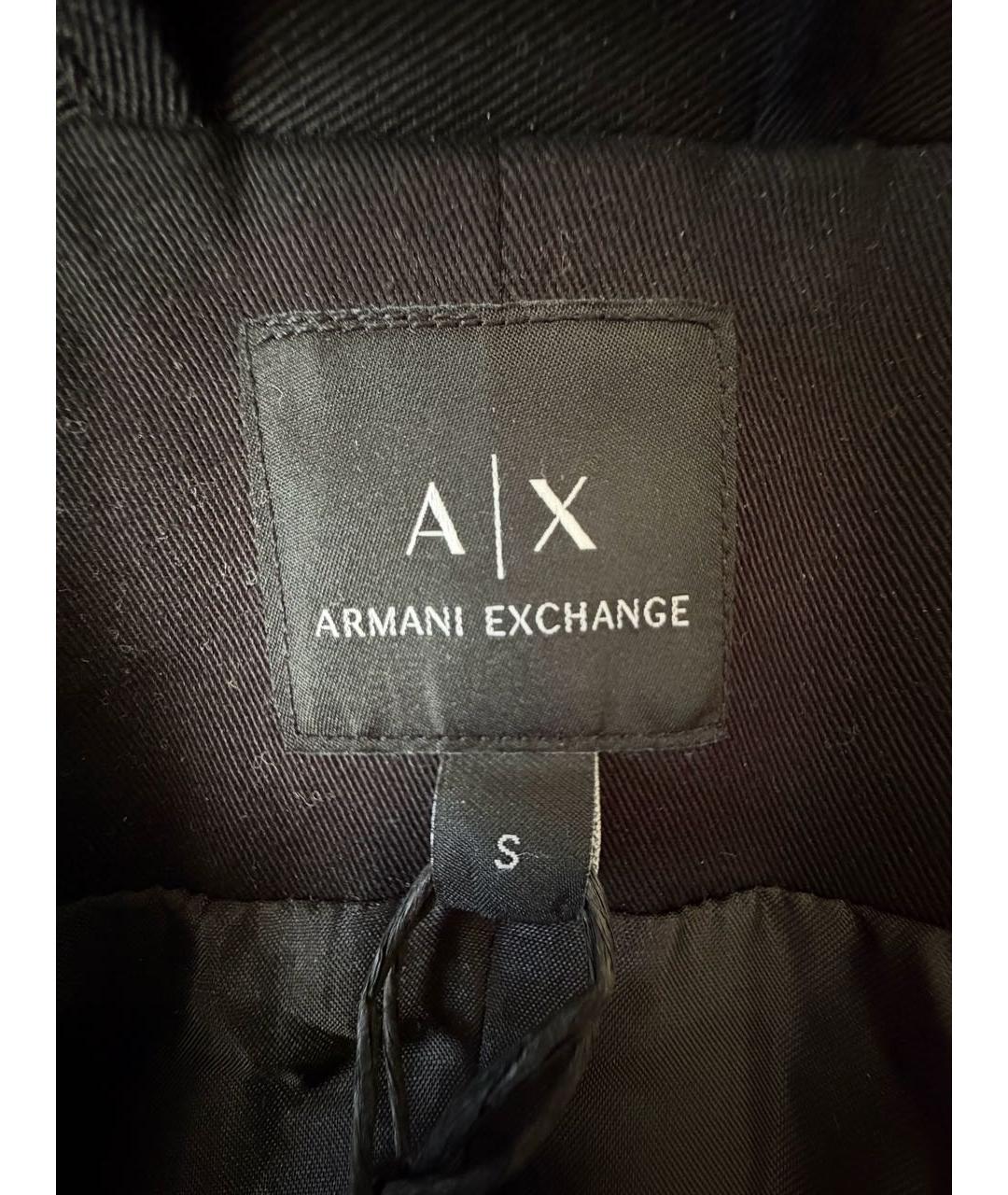 ARMANI EXCHANGE Черный тренч/плащ, фото 4