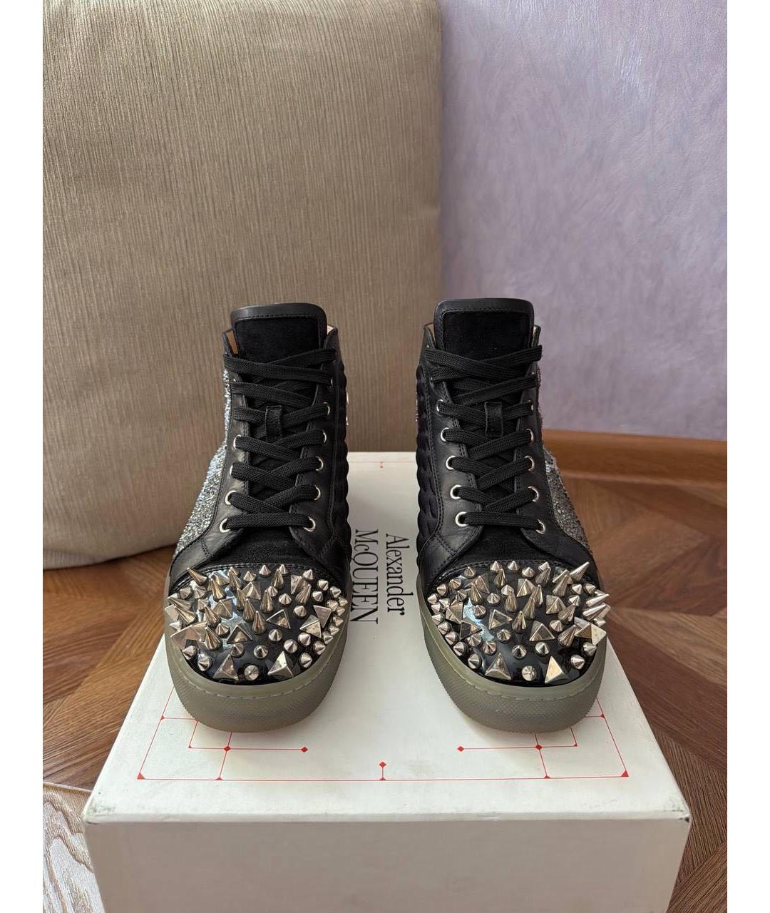 CHRISTIAN LOUBOUTIN Серые высокие кроссовки / кеды, фото 2