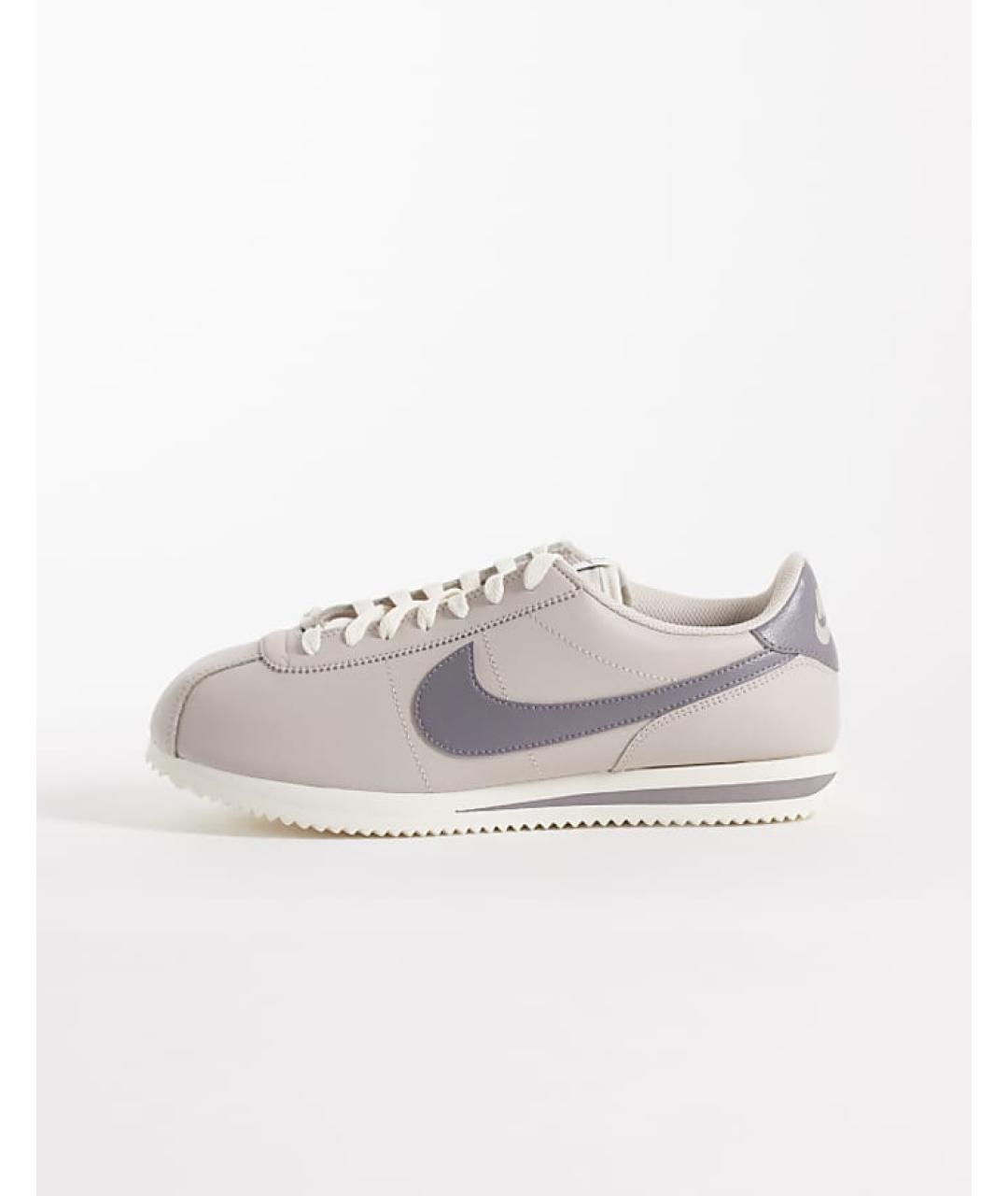 NIKE Серые кожаные низкие кроссовки / кеды, фото 7