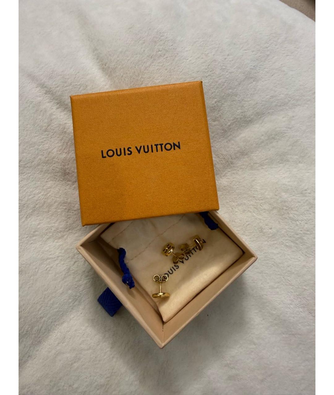 LOUIS VUITTON Золотые металлические серьги, фото 5