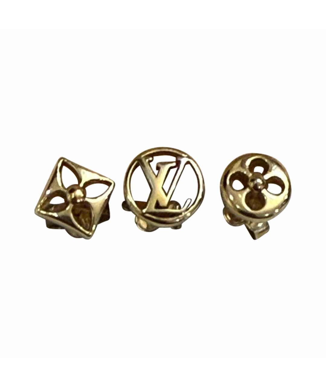 LOUIS VUITTON Золотые металлические серьги, фото 1