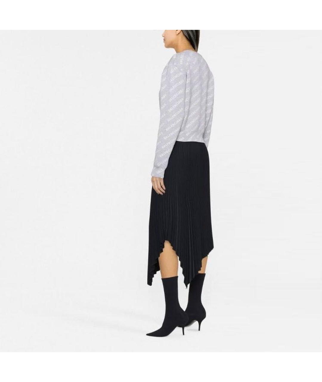 BALENCIAGA Серый хлопковый джемпер / свитер, фото 6