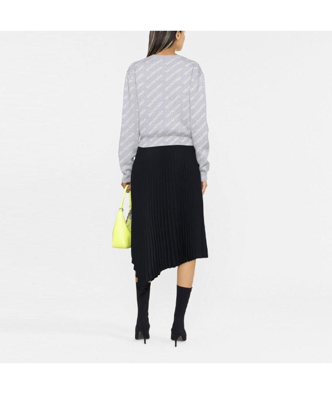 BALENCIAGA Серый хлопковый джемпер / свитер, фото 7