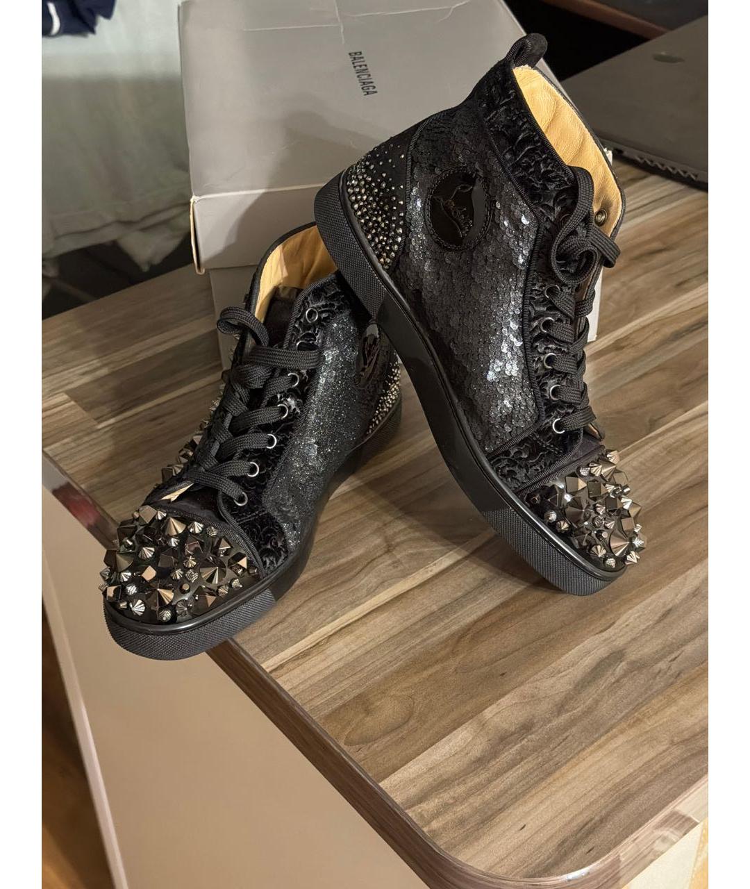 CHRISTIAN LOUBOUTIN Черные кеды, фото 6