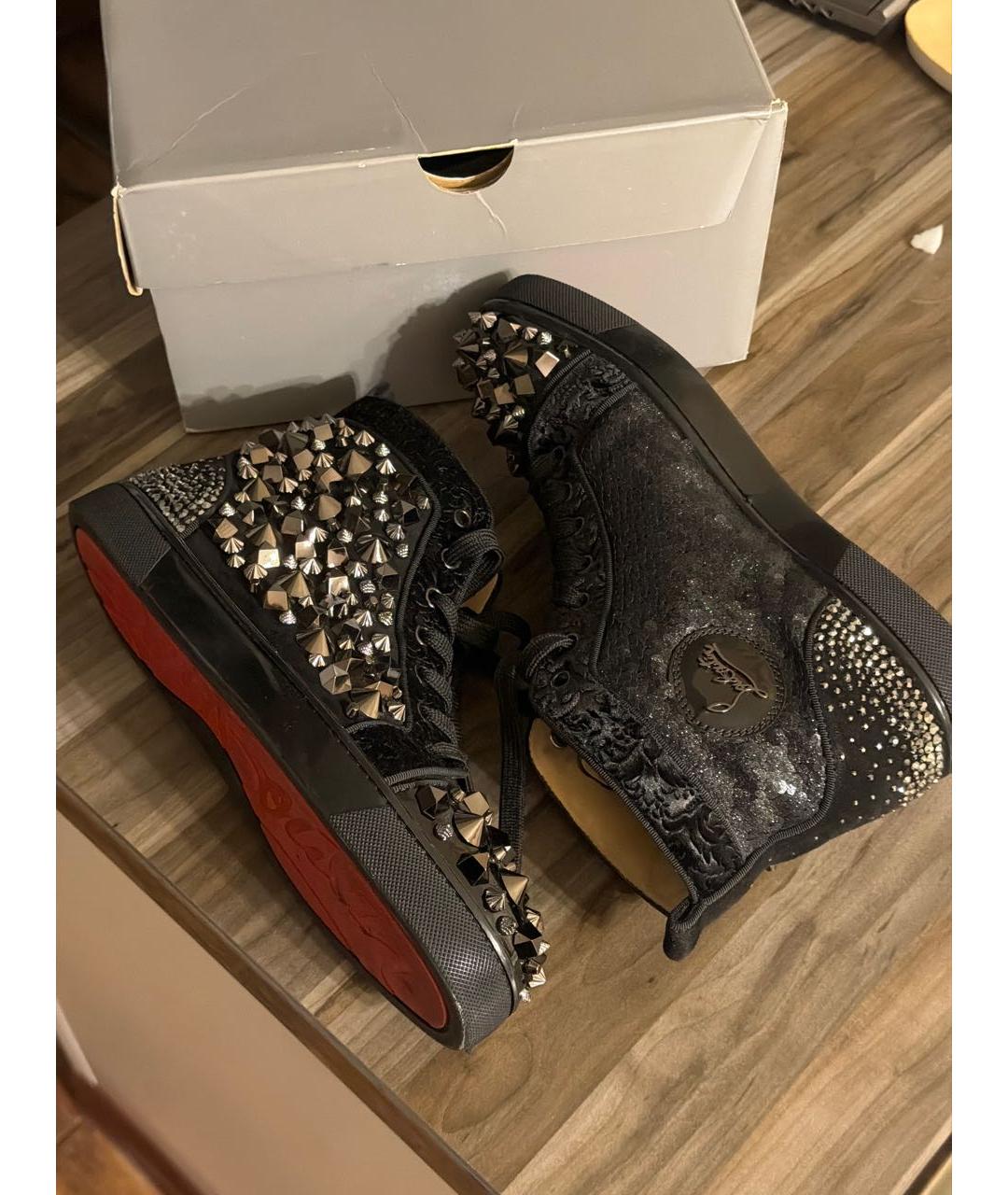 CHRISTIAN LOUBOUTIN Черные кеды, фото 3