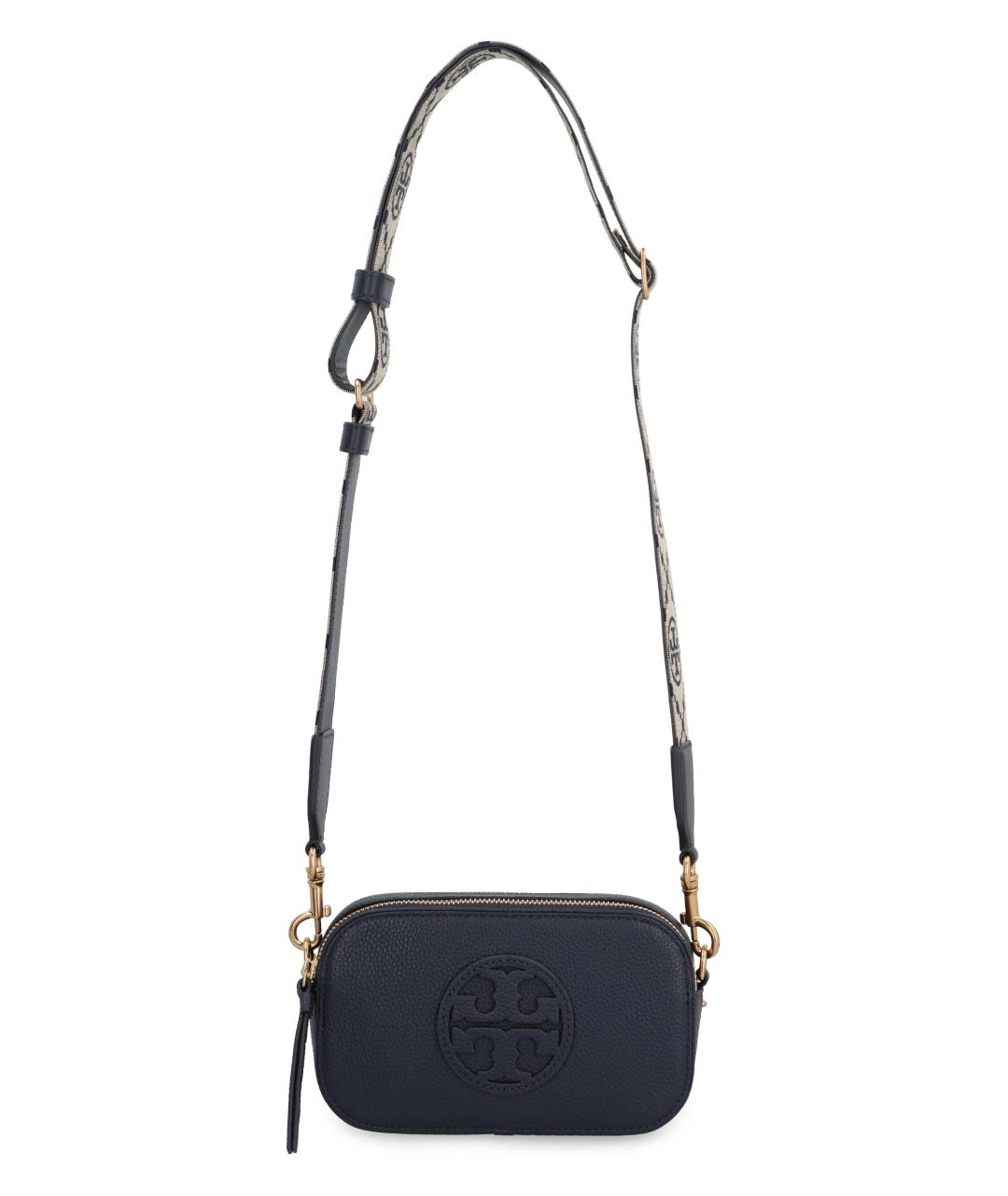 TORY BURCH Синяя кожаная сумка через плечо, фото 4