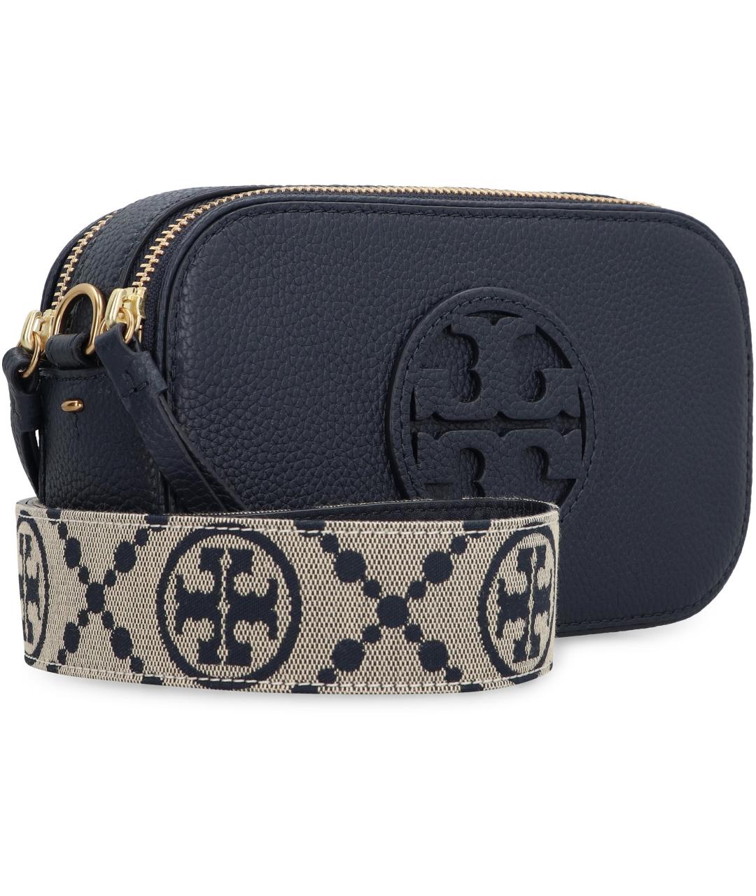 TORY BURCH Синяя кожаная сумка через плечо, фото 2