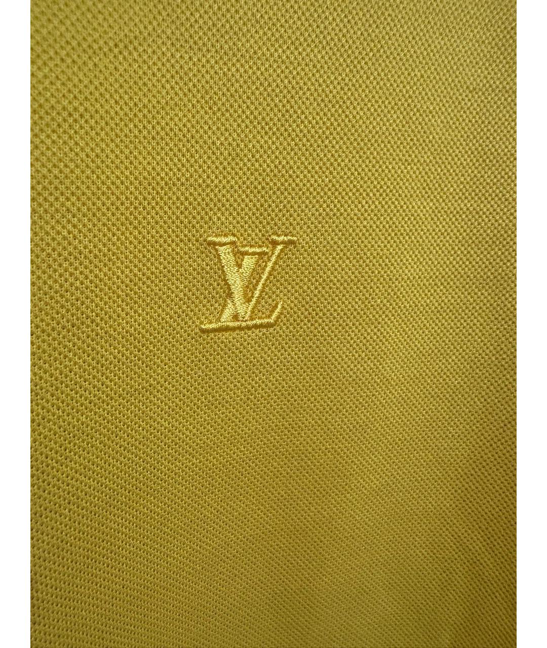 LOUIS VUITTON Желтое хлопковое поло с коротким рукавом, фото 5