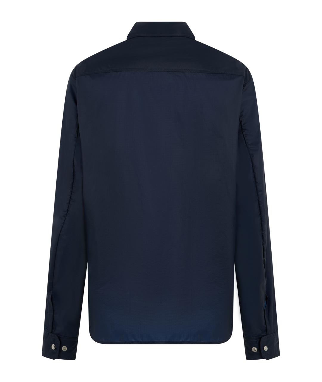 MONCLER Синяя полиамидовая рубашка, фото 2