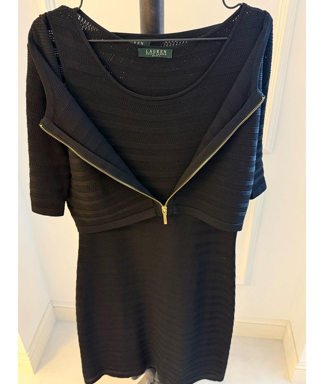 RALPH LAUREN COLLECTION Черное вискозное повседневное платье, фото 3